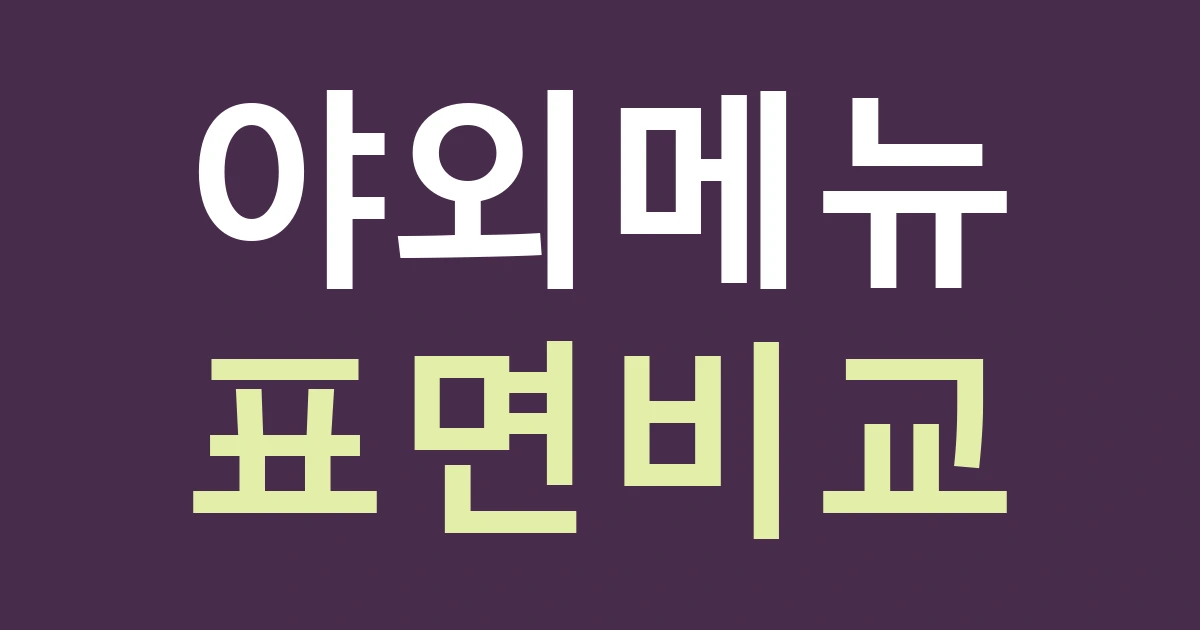 서울 강북구 번3동 간판, 야외 메뉴판의 표면과 교체 방식을 비교하기